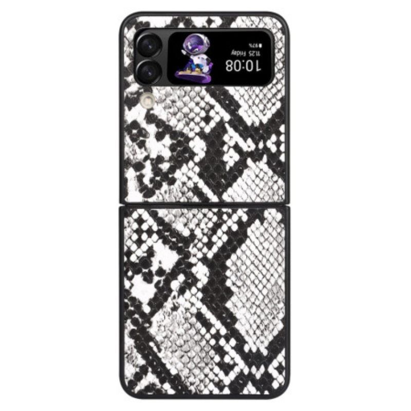 Θήκη Samsung Galaxy Z Flip 4 Θήκη Flip Εφέ Snake Skin